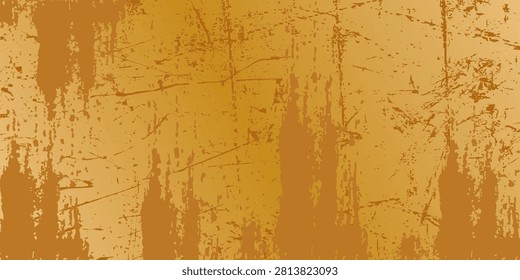 Gold Grunge texture with distressed effect. Gold grunge wall texture. Abstract patina background. Antique luxury Gold Background. Vector illustration. grunge vector. gold grunge art