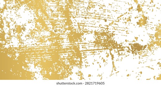 Gold Grunge Texture with distressed effect. Gold grunge wall texture. Abstract patina background. Vintage luxury Gold Background. Vector illustration