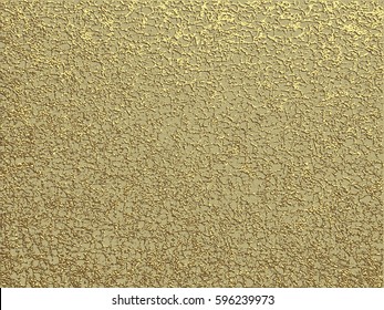 Gold grunge texture with distressed effect. Patina scratch golden elements. Vintage background. Bright sketch surface. Vector illustration