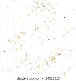 Gold grunge texture. Patina scratch golden elements. Sketch texture to create distressed effect. Overlay distress grain graphic design. Stylish modern dirty background decoration. Vector illustration