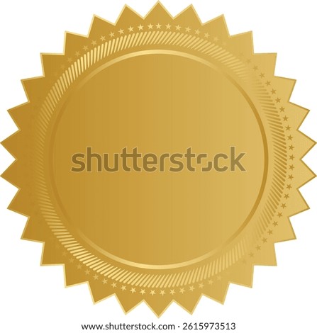 Gold guarantee certificate vector template