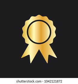 gold guarantee label in trendy flat design 