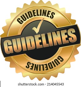 gold guidelines vector eps10 sign