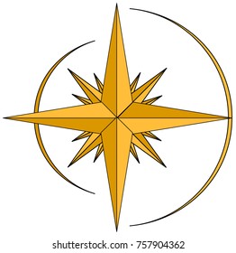 gold guiding star