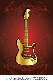 gold guitar