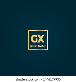 Gold GX company linked letter logo concept. Designed for your web site design, logo, app, UI. Gold initial logo design. GX gold logo.luxury design and color.