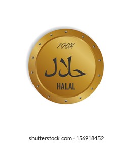 gold halal label