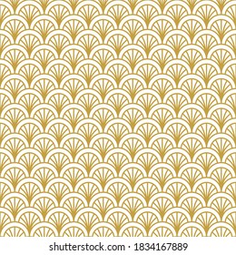 Gold half circle ornament pattern. 