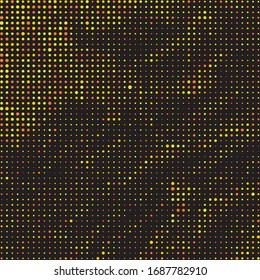 Gold Halftone Brush. Orange Abstract Background. Yellow Vector Overlay. Golden Dots Wallpaper. Golden Circle Monochrome. Gradient Frame. Grunge Paper. Geometric Overlay.