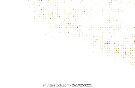 Patrón de semitono de oro sobre fondo blanco
