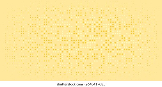gold halftone star pattern on white background. Linear halftone background. vector
