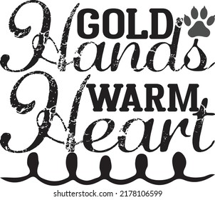 Gold hands warm heart, Svg t-shirt design and vector file. svg