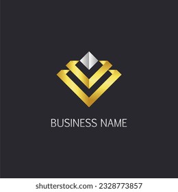 Gold happy man leaf eco logo vector image