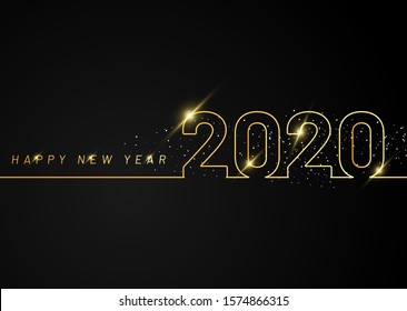 Gold Happy New Year 2020 , Celebrated 2020 And Anything Related To 2020