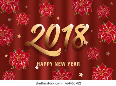 Gold Happy New Year Lettering