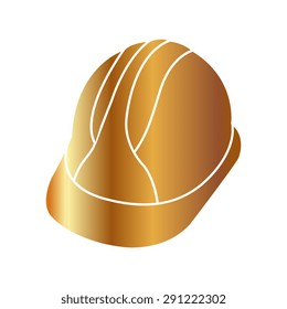 Gold Hard Hat Construction Icon 