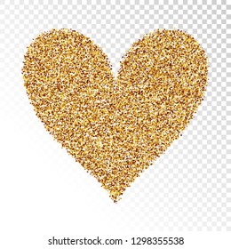 Gold Hart Shape Vector Illustration Stock Vector (Royalty Free ...