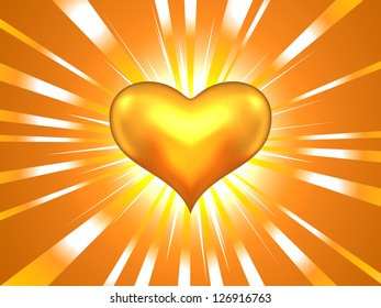 Gold heart