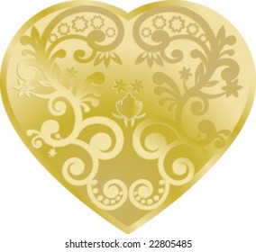 Gold heart