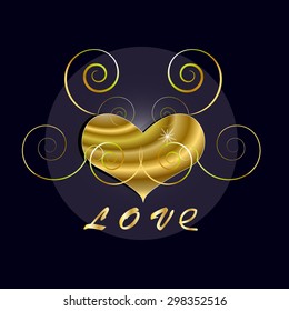 Gold heart