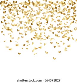 Gold heart confetti