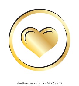Gold Heart Icon