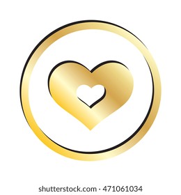 Gold Heart Icon