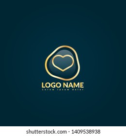 Gold Heart Icon.gold heart logo