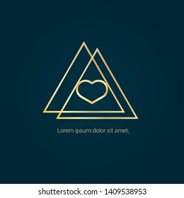 Gold Heart Icon.gold heart logo