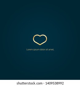Gold Heart Icon.gold heart logo