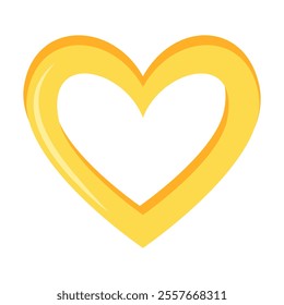 Gold Heart Vector Illustration. Good for for Event Planning.