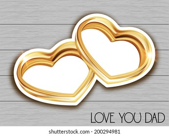 Gold Hearts for Dad