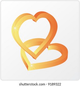 gold heart`s icon