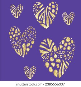 gold hearts illustration. Be the change. Girl child tshirt pattern design. T shirt trendy