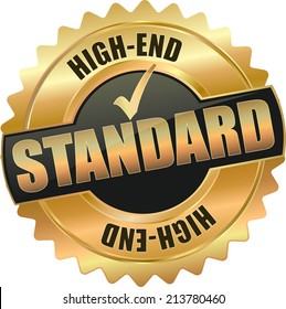 Gold High-end Standard Vector Eps10 Sign