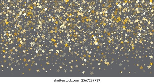 Gold holiday light bokeh against dark background Celestial winter cosmic background