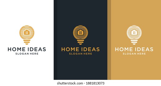 Gold home ideas logo design
