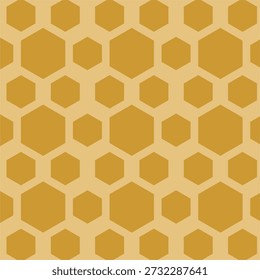 Gold Honeycomb Seamless Geometric Pattern