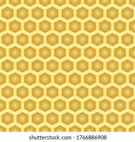 gold honeycomb vector pattern background