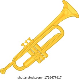 Gold horn pipe vector illustration 