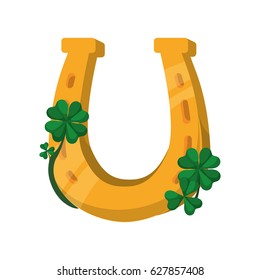 Gold horse shoe