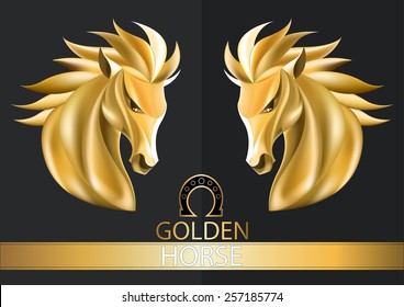 Gold Horse Vector 