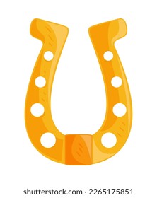 gold horseshoe icon isolated design