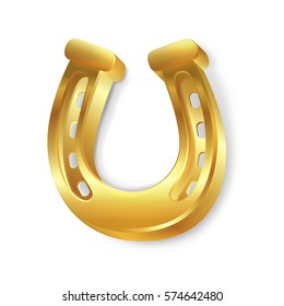 Gold horseshoe for luck