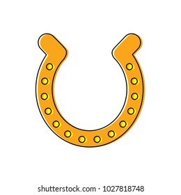 gold horseshoe lucky success talisman