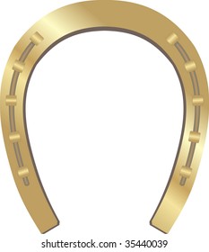 gold horseshoe vector