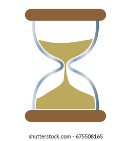 Gold Hourglass Icon Vector, Concept - Time, Urgency