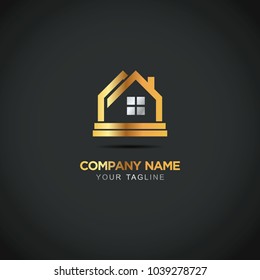 gold house realty business company logo