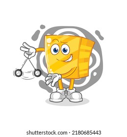 the gold hypnotizing cartoon. cartoon mascot vector