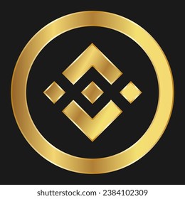 Icono de oro Concepto de Binance Cicriptodivisa web de Internet